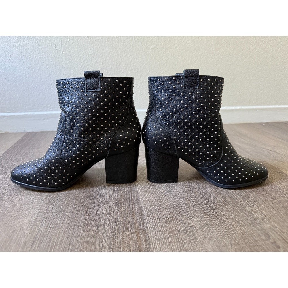 Rebecca Minkoff Sierra Studded Leather Ankle Bootie Black Women's 6M Block Heel - Picture 5 of 9